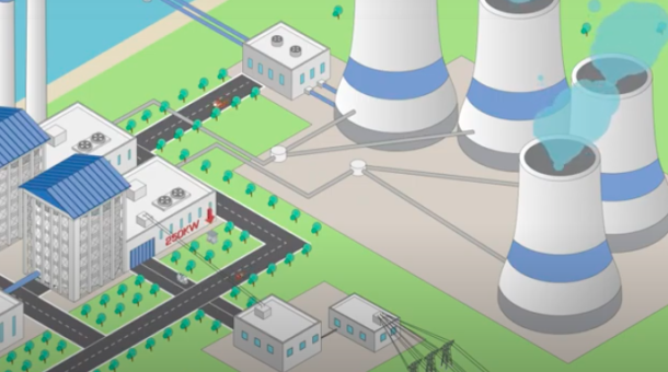 illustrated image of power plant